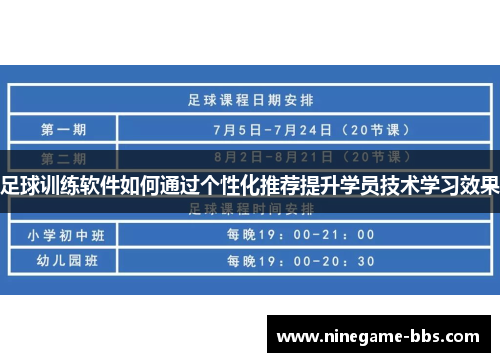 足球训练软件如何通过个性化推荐提升学员技术学习效果